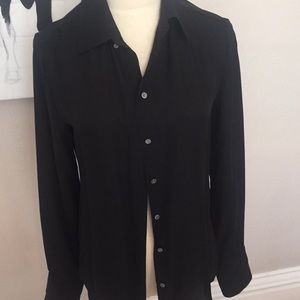Marissa Webb classic charlie tie blouse black 6